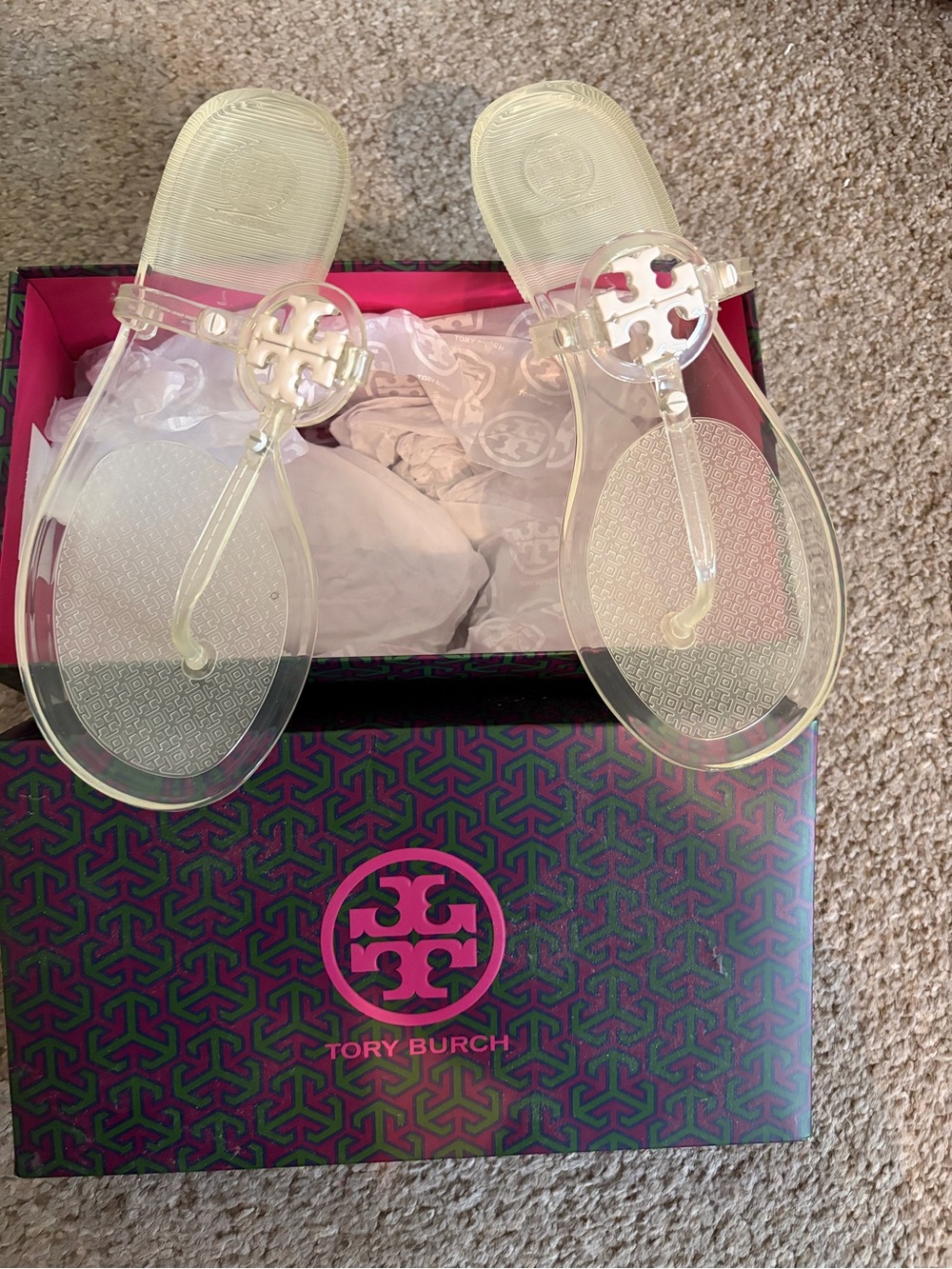 Tory Burch Mini Miller Jelly Sandals β Clear/999